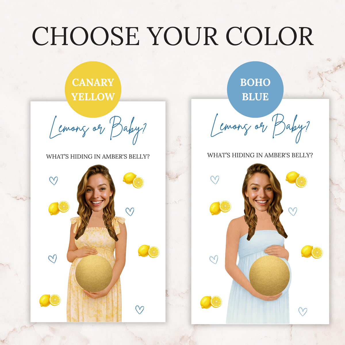 PRINTED + SHIPPED Personalized Ciao Bambino Baby Shower Game Italian Themed Baby Shower Lemons or Baby Shower Activity Citrus - CÔTIER BRAND