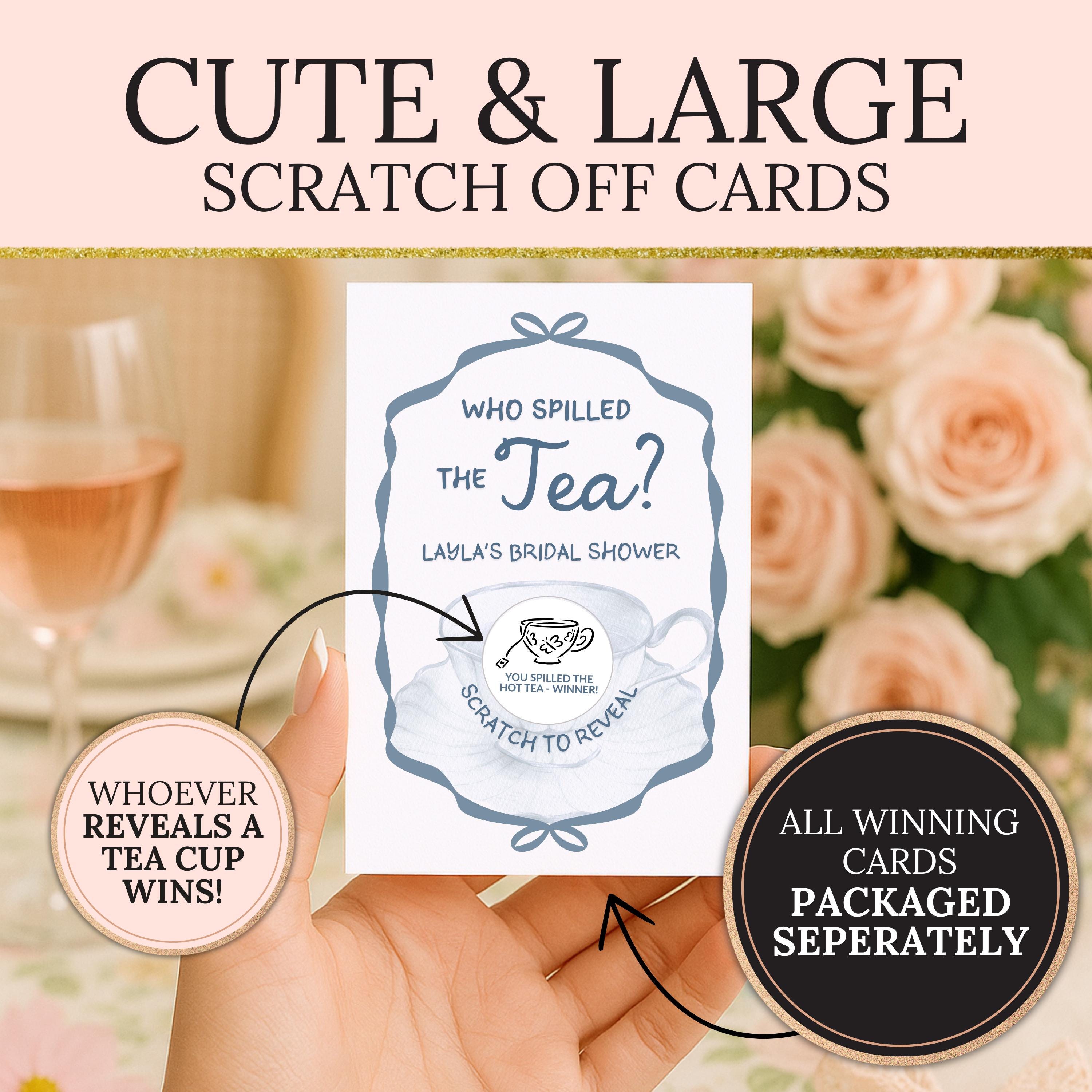 Bridal Shower Game Tea Party Bridal Shower Scratch Off Game Who Spilled The Tea Themed Sage Green Wedding Shower Par-Tea Bride To Be TEA6