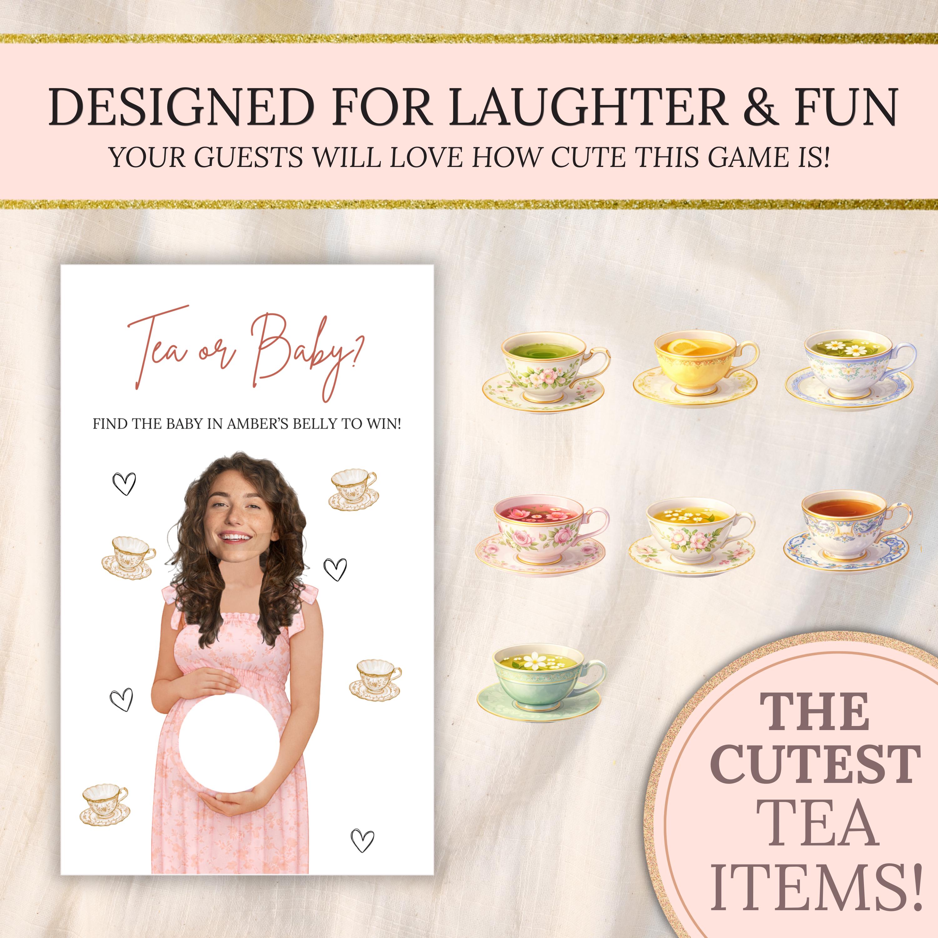 Tea or Baby - Baby Shower Scratch off Game