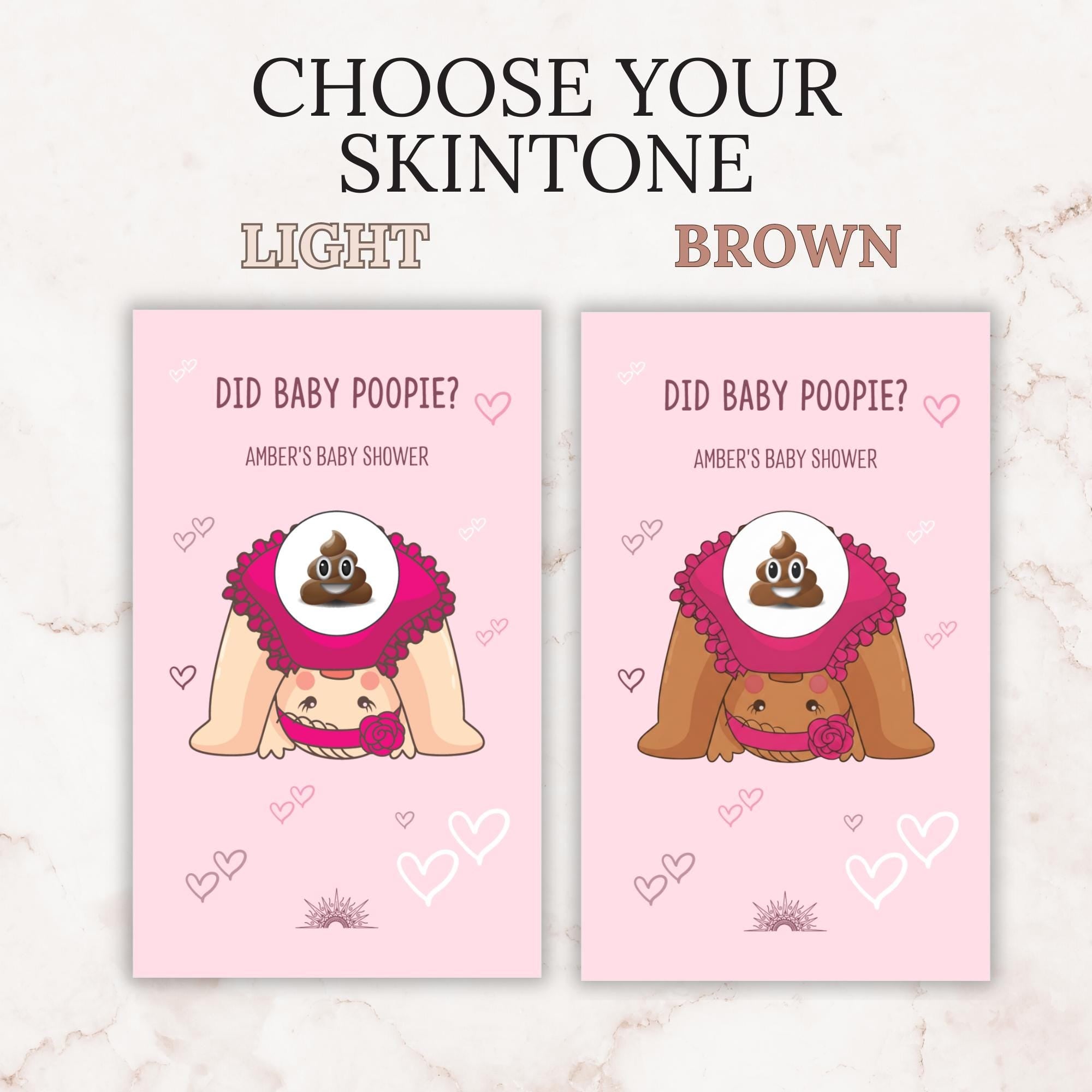 Funny Girl Baby Shower Scratch Off Game Cards Did Baby Poopie Baby Shower Game Ticket Scratcher Icebreaker Baby Girl Shower Party Activity
