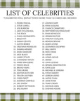 a list of celebrities with their names and ages, along with a statement about repeating when more than 52 cards are ordered.