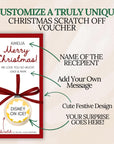 Custom Christmas Gift Voucher For Christmas Scratch Off Surprise Trip Reveal Holiday Theme Custom Christmas Ornament Voucher - CÔTIER BRAND