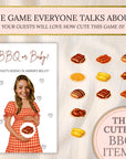 Personalized Baby Q Baby Shower Game Backyard BBQ Baby Shower Scratch Off Game BBQ or Baby Party Game Printed Coed Red Blue Gingham