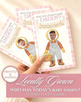 Personalized Locally Grown Baby Shower Scratch Off Game, Pink Gingham Farmer's Market Theme Who Has Today's Baby Daddy? Scratcher Activity - CÔTIER BRAND