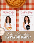 Personalized Italian Baby Shower Scratch Off Game Red Pasta or Baby?