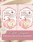 Custom A Little Pumpkin Girl Baby Shower Game, Pink Pumpkin Themed Baby Shower Scratch Off Game Who Has the Little Pumpkin? Fall Shower