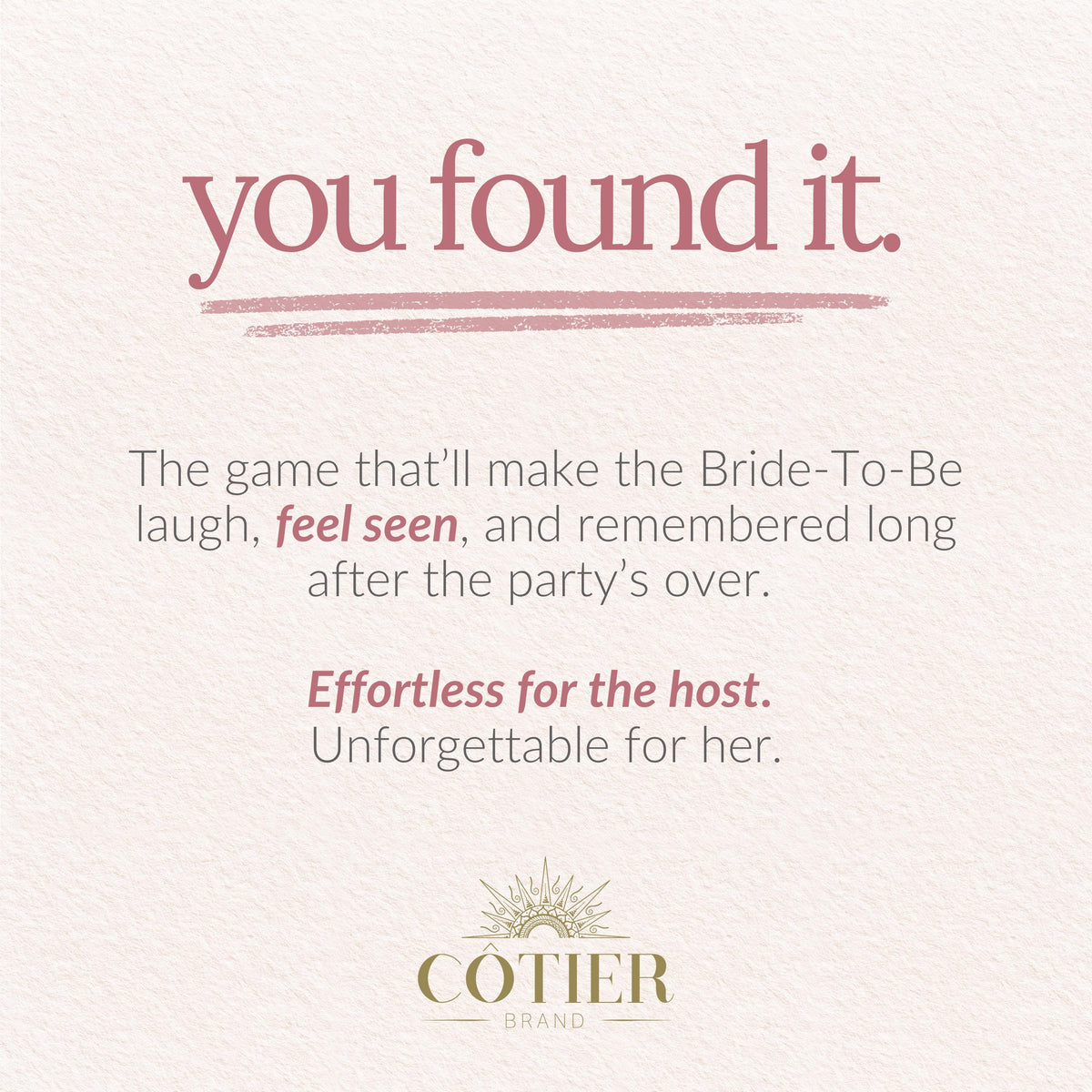 You found it.