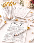 White Golf Pencils for Bridal Shower Games, Pre-Sharpened Mini Pencils Wedding Game Supply, Bridal Shower Half Pencils Bulk Wedding Supplies - CÔTIER BRAND