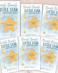 Custom Boy Twinkle Twinkle Little Star Baby Shower Game Dark Blue Stars Baby Shower Scratch Off Game Boho Celestial Baby Shower