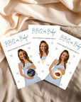 Personalized Baby Q Baby Shower Game Backyard BBQ Baby Shower Scratch Off Game BBQ or Baby Party Game Printed Coed Red Blue Gingham