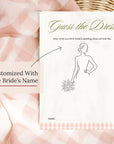 Custom Printed Fresh Off The Market Bridal Shower Game Bundle, Blush Pink Guess The Dress, Would She Rather, He Said She Said, Guest Bingo