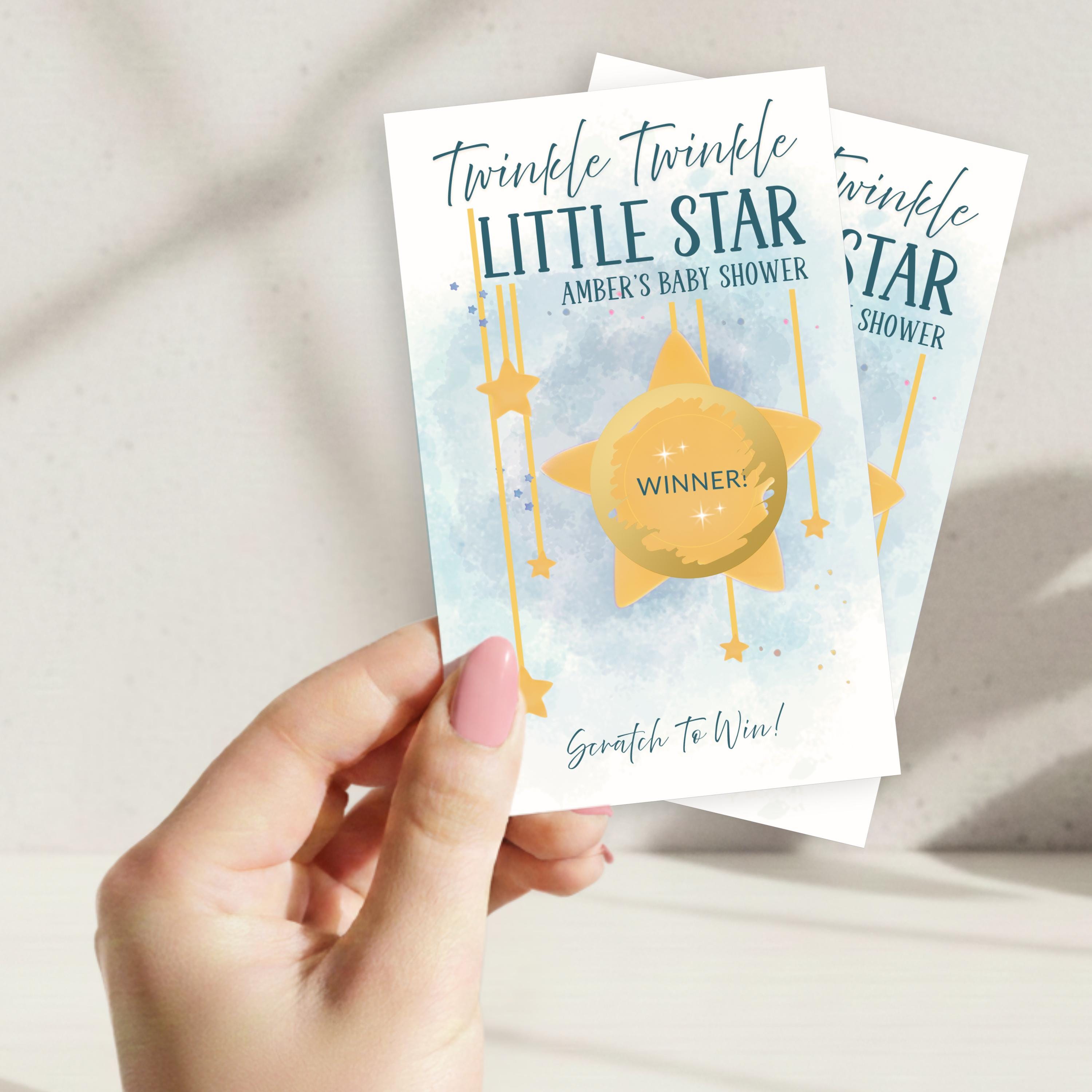Twinkle Twinkle Little Star Baby Shower Game Personalized