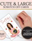 Personalized Strawberry Baby Shower Game Berry Sweet Baby Girl Baby Shower Scratch Off Game Strawberries or Baby Pink Strawberry Themed