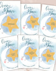 We're Over The Moon Baby Shower Scratch Off Game Personalized Stars and Moon Baby Shower Game Boy Theme Celestial Blue Boho - CÔTIER BRAND