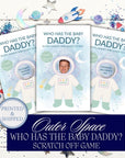 Personalized Outer Space Baby Shower Scratch Off Game