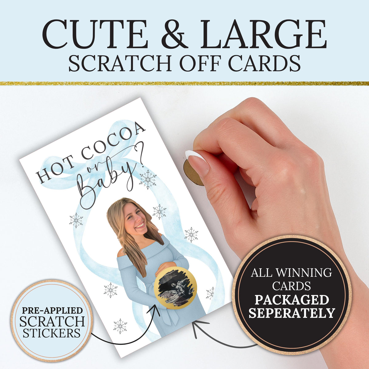 Personalized Baby It's Cold Outside Baby Shower Game Girl Winter Baby Shower Pink Christmas Themed Baby Shower Scratch Off Game Coquette Bow - CÔTIER BRAND