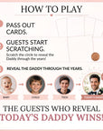 Custom Locally Grown Boy Baby Shower Game, Blue Gingham Farmer's Market Theme Who Has Today's Baby Daddy? Scratcher Activity