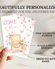 PRINTED + SHIPPED Love In Bloom Bridal Shower Game Watercolor Pink Wildflowers Butterfly Bridal Shower Theme Love In Bloom Who Has The Ring
