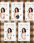 Personalized A Little Bean Is On The Way Baby Shower Game Brown Boho Coffee Themed Baby Shower Scratcher Cards Baby Brewing Printed