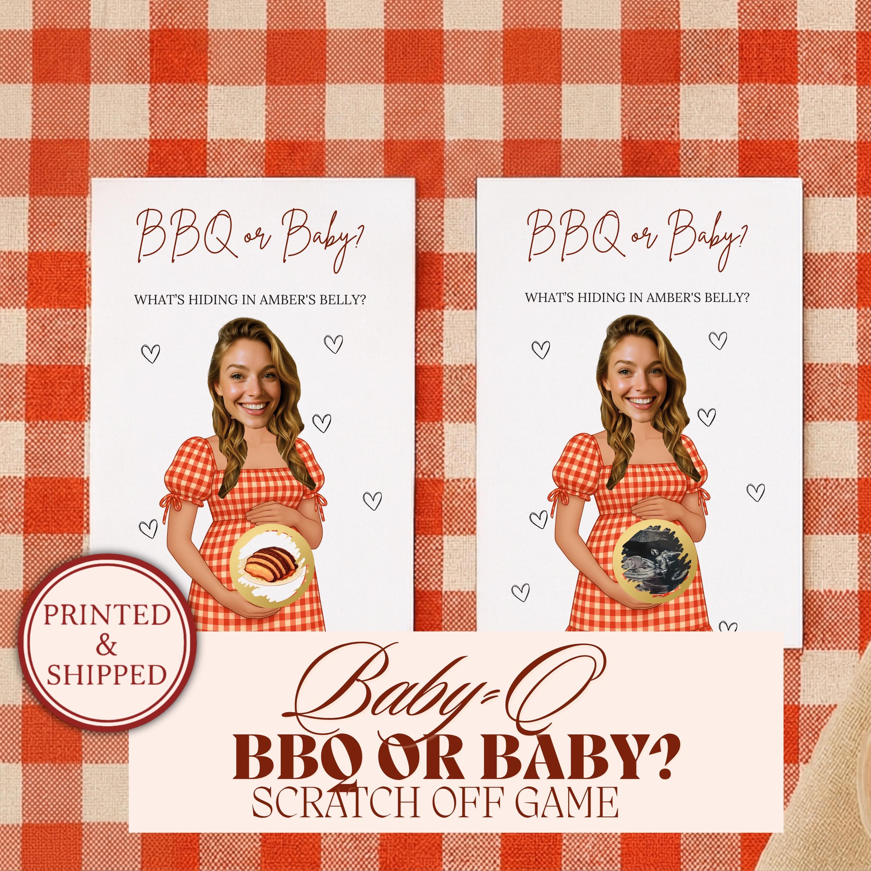 Baby Shower Game Barbeque Scratch Off Game