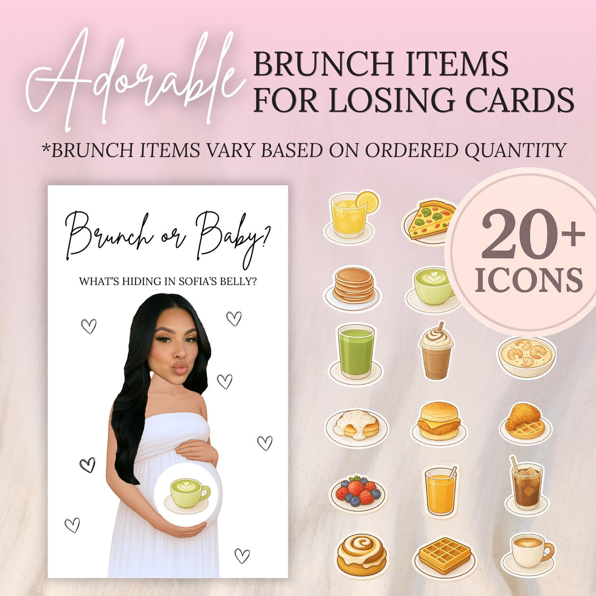 Funny Custom Baby Shower Scratch Off Game Brunch or Baby? Baby Shower Scratch Off Tickets Baby Shower Games Unique Mom To Be Game - CÔTIER BRAND