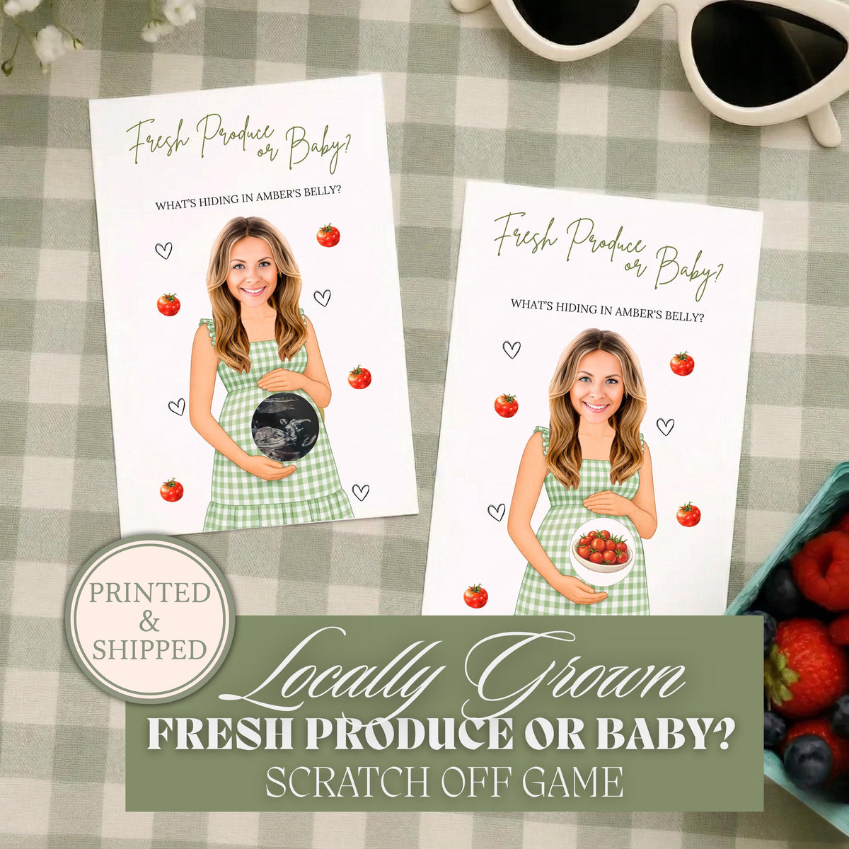 Custom Farmers Market Baby Shower Game