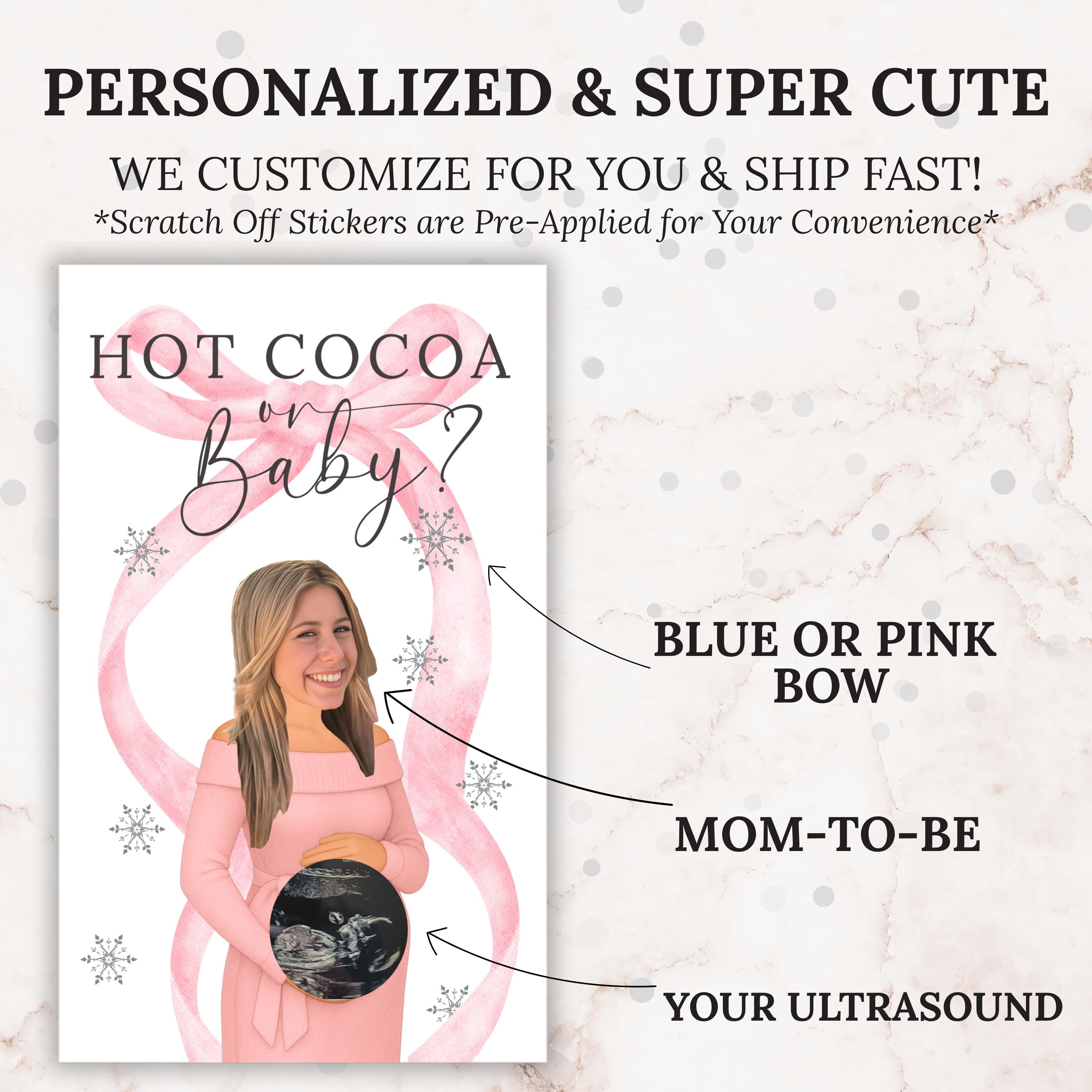 Personalized Baby It's Cold Outside Baby Shower Game Girl Winter Baby Shower Pink Christmas Themed Baby Shower Scratch Off Game Coquette Bow