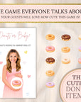 PRINTED + SHIPPED Donut Baby Sprinkle Game Donuts and Diapers Girl Pink Donuts or Baby Shower Game Sprinkled With Love Sweets