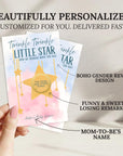 Personalized Twinkle Twinkle Little Star Gender Reveal Baby Shower Game Moon and Stars Baby Shower Scratch Off Game Pink or Blue He or She