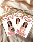 PRINTED + SHIPPED Custom Strawberry Themed Baby Shower Game Berry Sweet Baby Shower Theme Strawberries or Baby Boho Red Gingham - CÔTIER BRAND