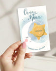 We're Over The Moon Baby Shower Scratch Off Game Personalized Stars and Moon Baby Shower Game Boy Theme Celestial Blue Boho - CÔTIER BRAND