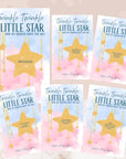 Personalized Twinkle Twinkle Little Star Gender Reveal Baby Shower Game Moon and Stars Baby Shower Scratch Off Game Pink or Blue He or She