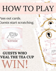 PRINTED + SHIPPED Vintage Victorian Bridal Shower Scratch Off Game Purple High Tea Bridal Shower Game Lilac Bridal Shower Tea Party Custom