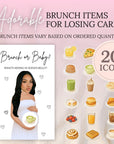 Funny Custom Black Baby Shower Scratch Off Game Brunch or Baby? Baby Shower Scratch Off Tickets African American Baby Shower Games Mom To Be