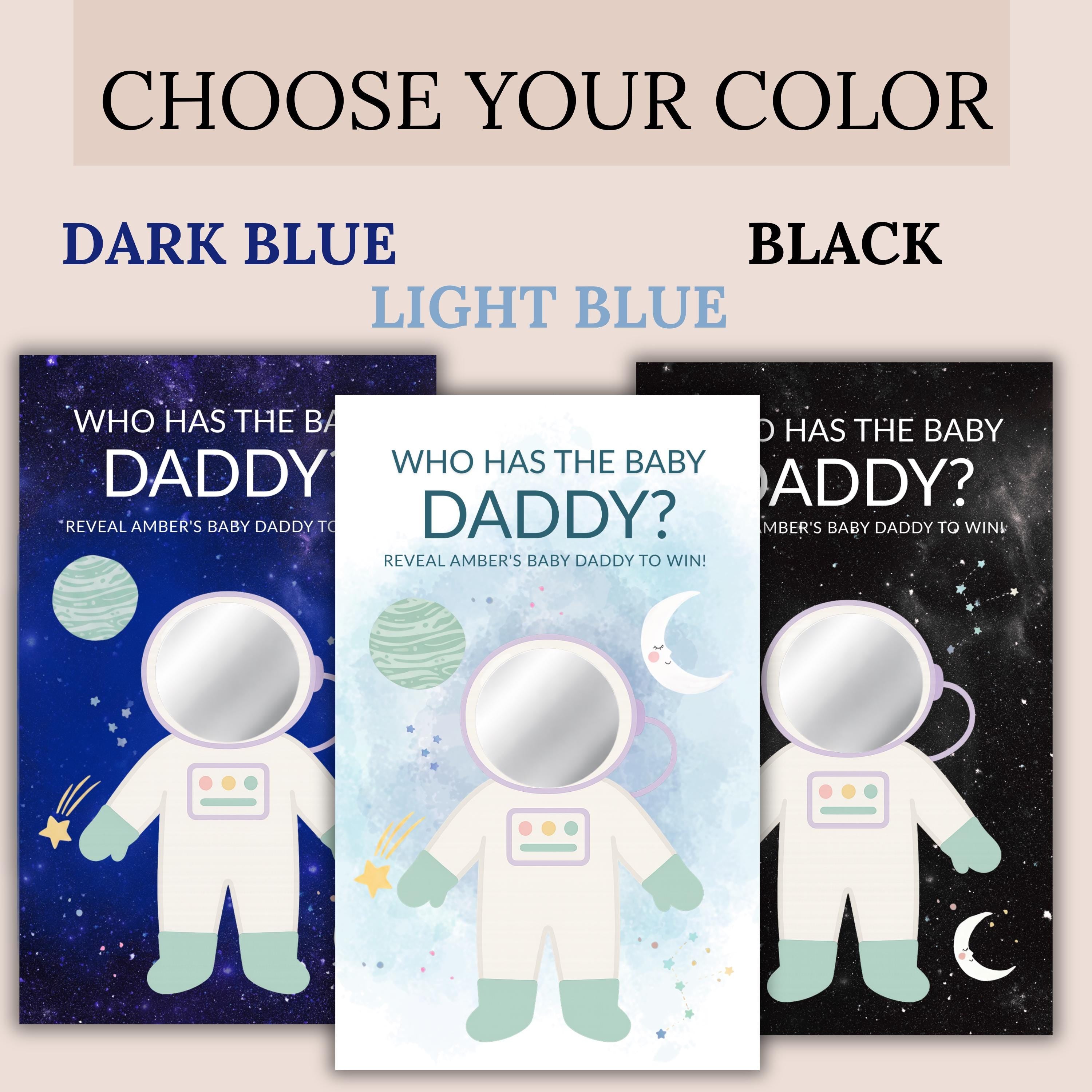 Baby Shower Game Outer Space Themed Scratch Off Game Celebrity Who Has The Baby Daddy Scratch Off Game Printed Planet Stars Astronaut Galaxy