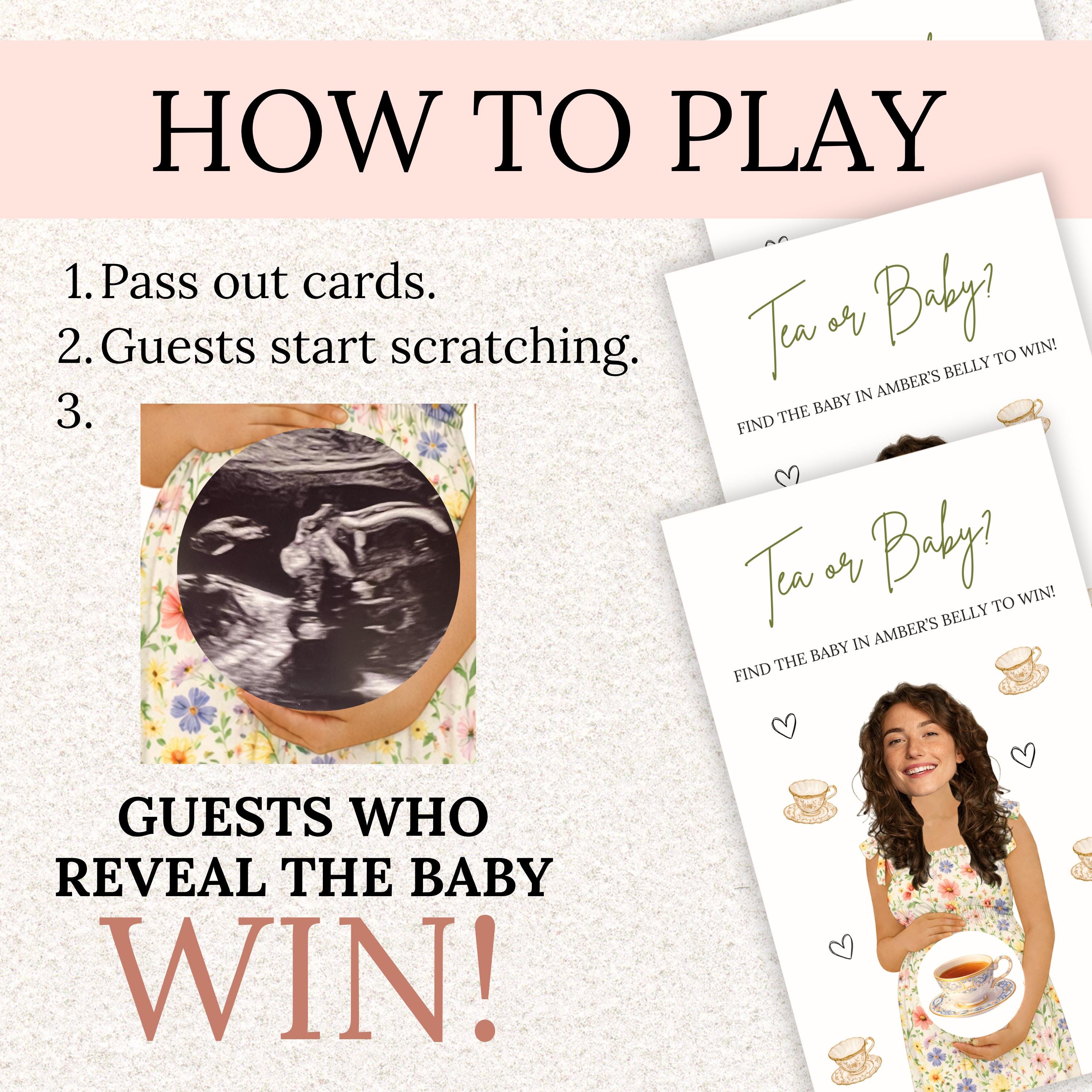 Personalized Tea Party Baby Shower Game A Baby Is Brewing Scratch Off Game Time For Tea With The Mom To Be Unique Printed Afternoon Tea Boho