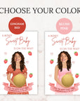 Baby Shower Scratch Off Game Strawberries or Baby? Custom Berry Sweet Baby Shower Scratch Off Tickets Strawberry Baby Shower Game Red