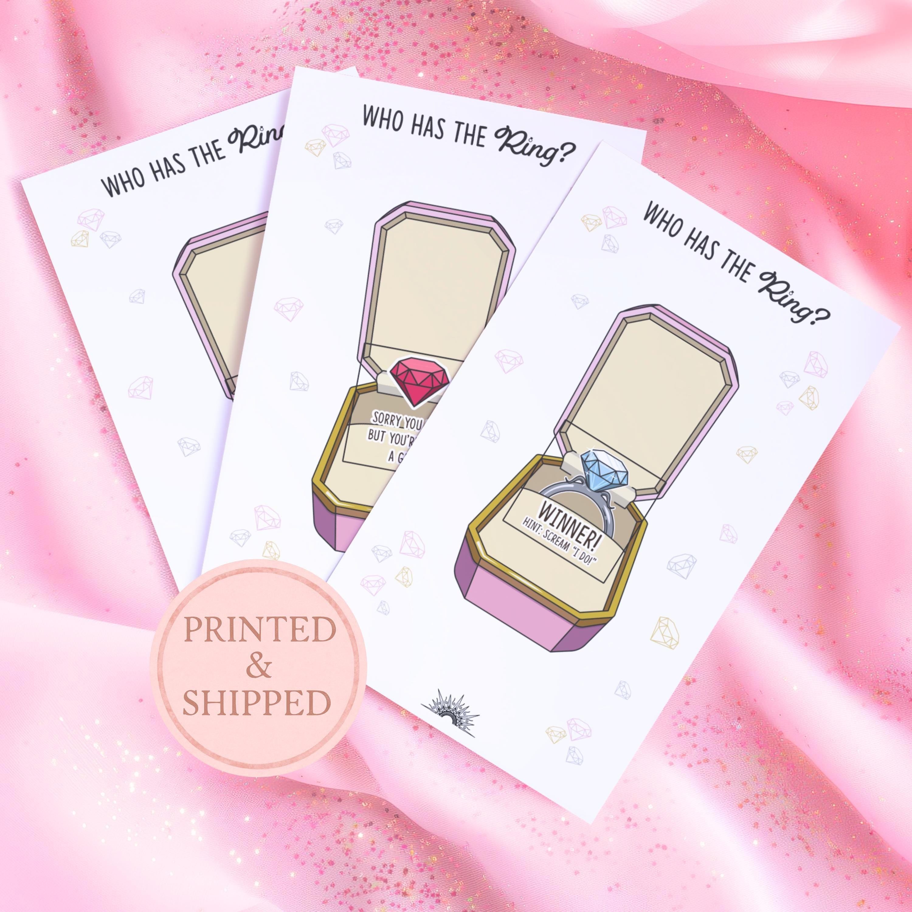 Funny Bridal Shower Scratch Off Who Has The Ring Wedding Shower Scratch Off Game