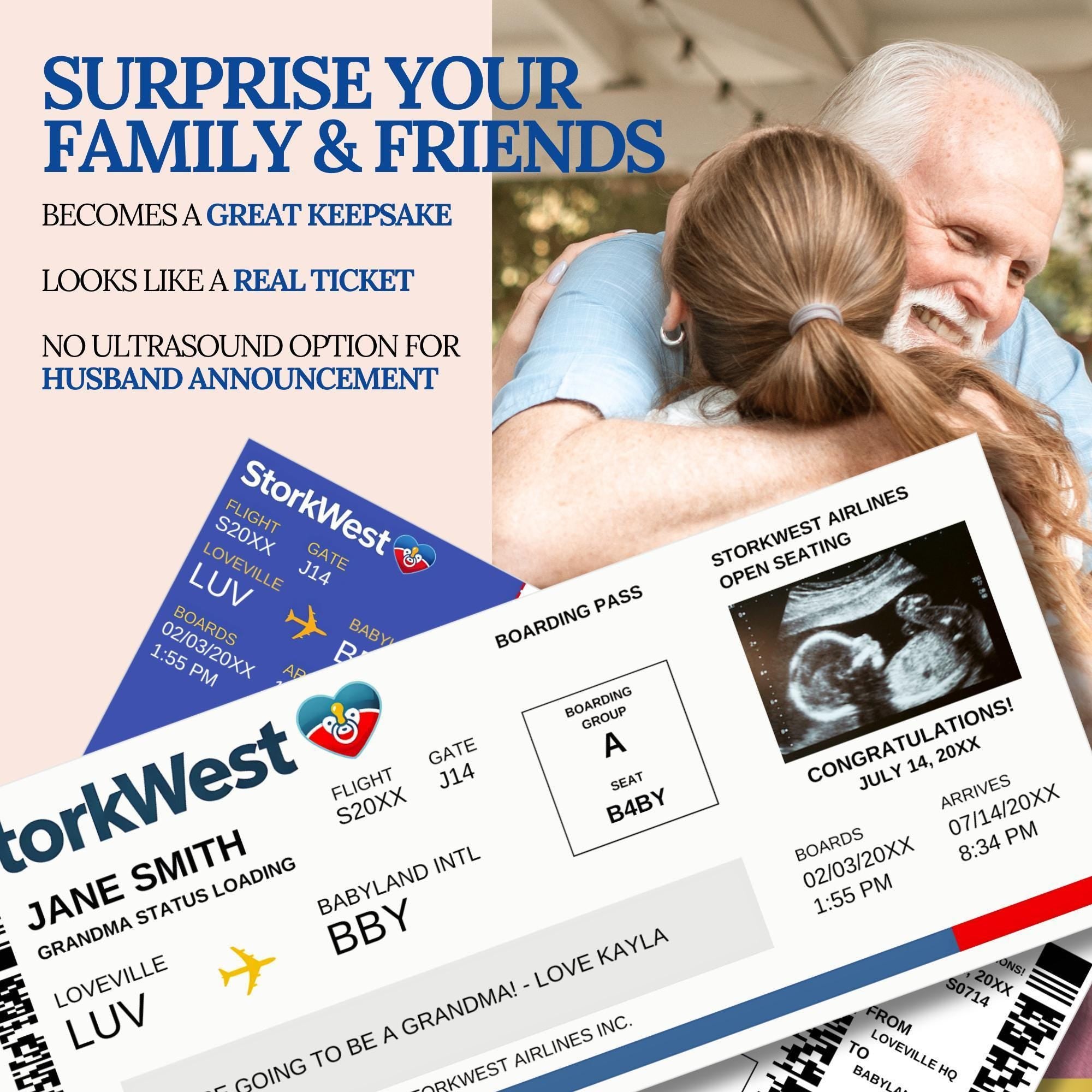Travel Pregnancy Announcement Editable Pregnancy Announcement Plane Ticket Digital Boarding Pass Airline Ticket Pilot Pregnancy Announcement