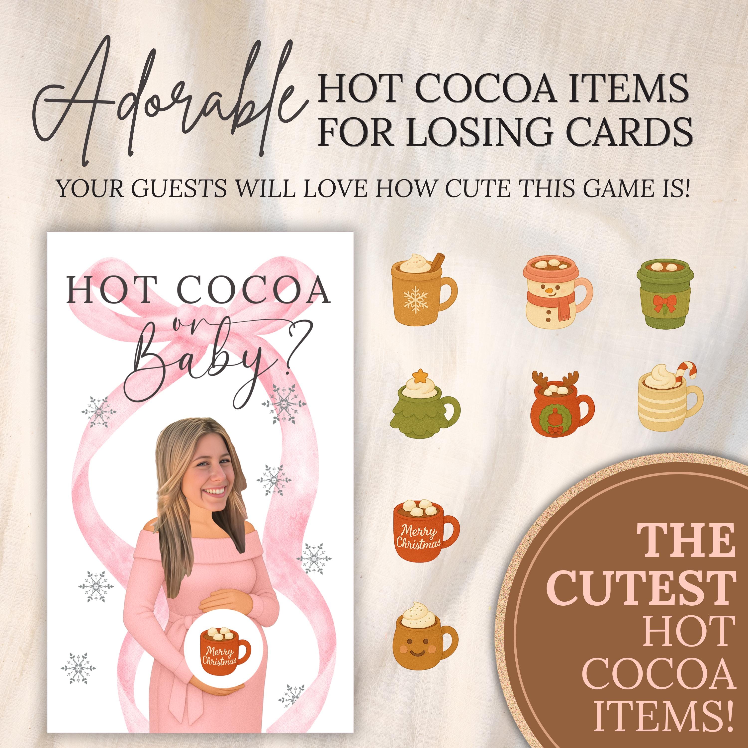 Personalized Baby It's Cold Outside Baby Shower Game Girl Winter Baby Shower Pink Christmas Themed Baby Shower Scratch Off Game Coquette Bow