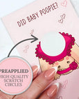 Funny Girl Baby Shower Scratch Off Game Cards Did Baby Poopie Baby Shower Game Ticket Scratcher Icebreaker Baby Girl Shower Party Activity