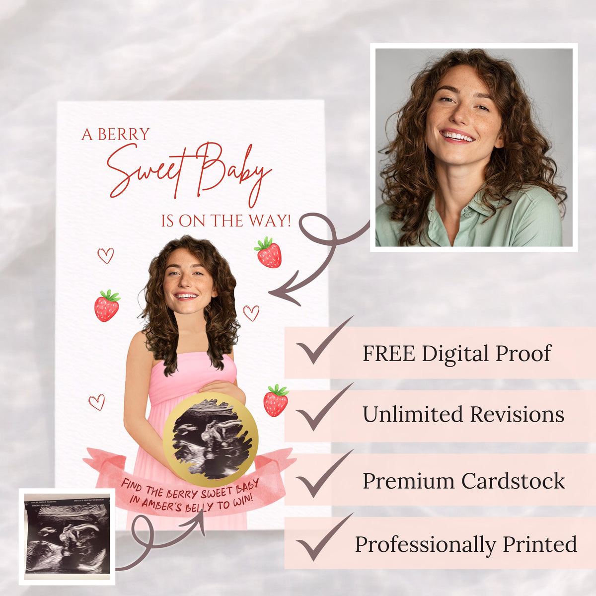 Personalized Strawberry Baby Shower Game Berry Sweet Baby Girl Baby Shower Scratch Off Game Strawberries or Baby Pink Strawberry Themed - CÔTIER BRAND