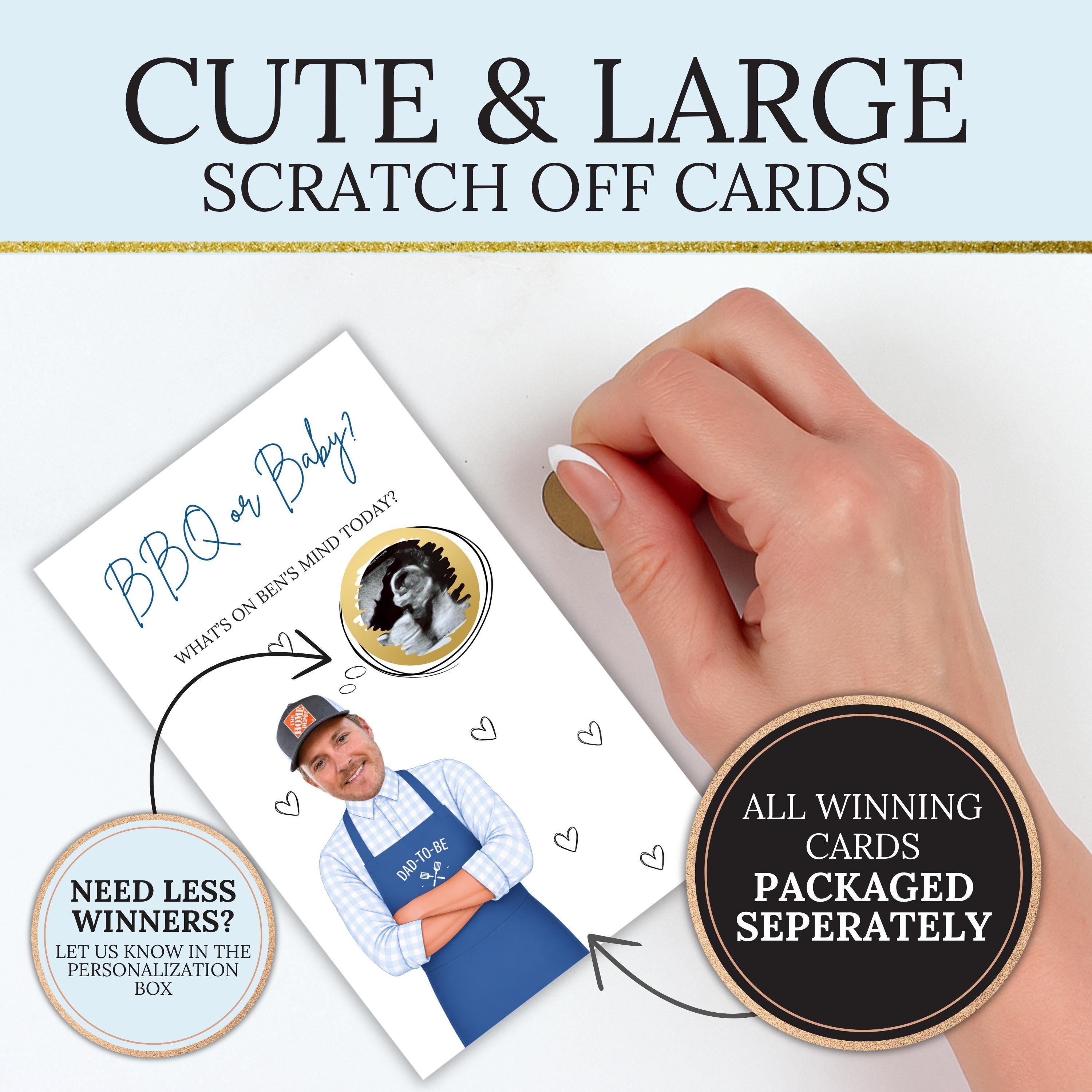Girl Baby Q Baby Shower Game, Pink BBQ or Baby? Baby Shower Scratch Off Game Cards, BBQ Themed Baby Shower Sprinkle (Printed &amp; Shipped) - CÔTIER BRAND