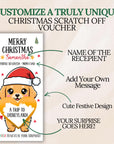 Personalized Scratch Off Christmas Voucher For Surprise Trip Reveal Holiday Scratchers For Kids Holiday Scratch Off Ticket with Envelope - CÔTIER BRAND