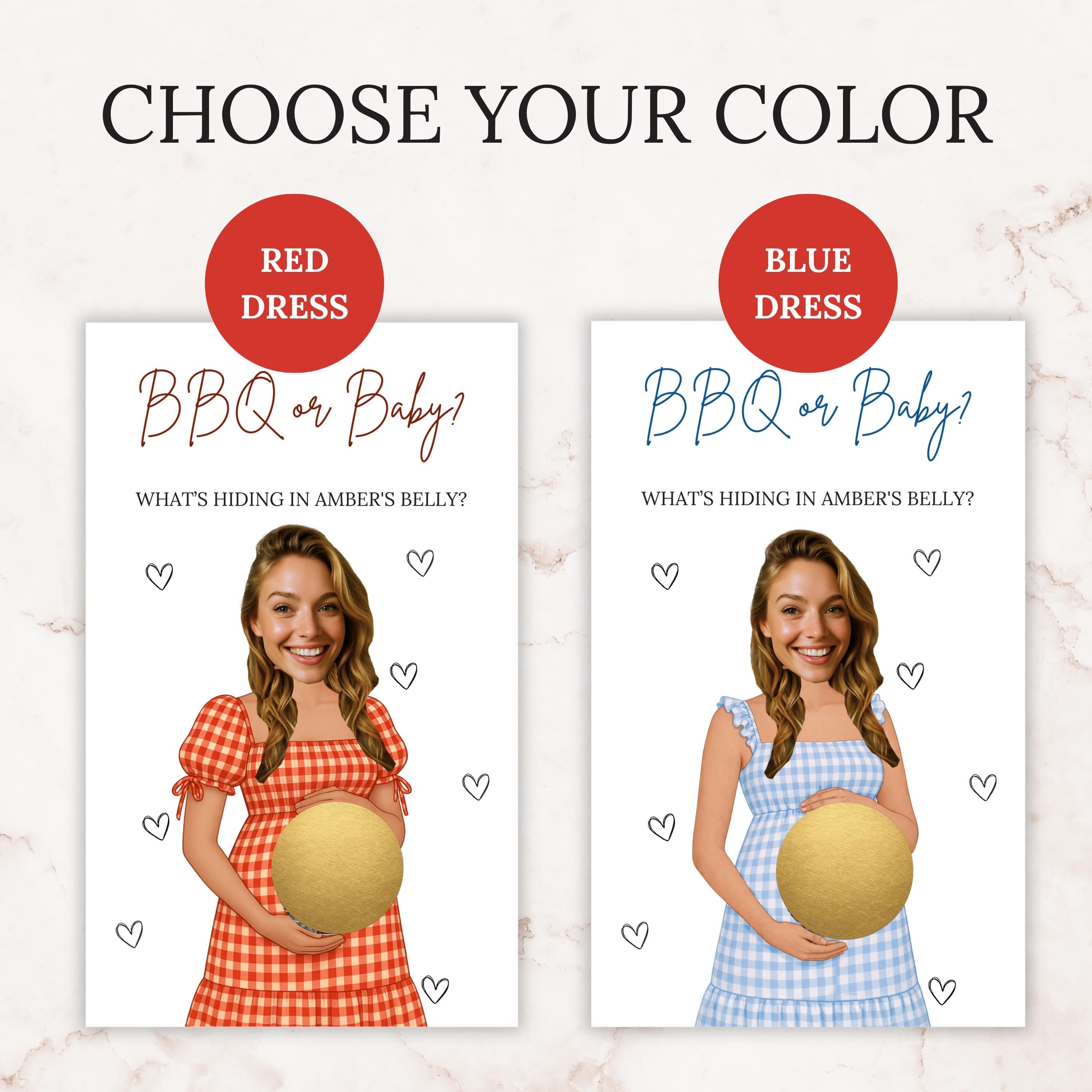 Baby Shower Game Barbeque Scratch Off Game BBQ or Baby Sprinkle Game Printed Coed Backyard Baby Q Shower Theme Bibs and BBQ