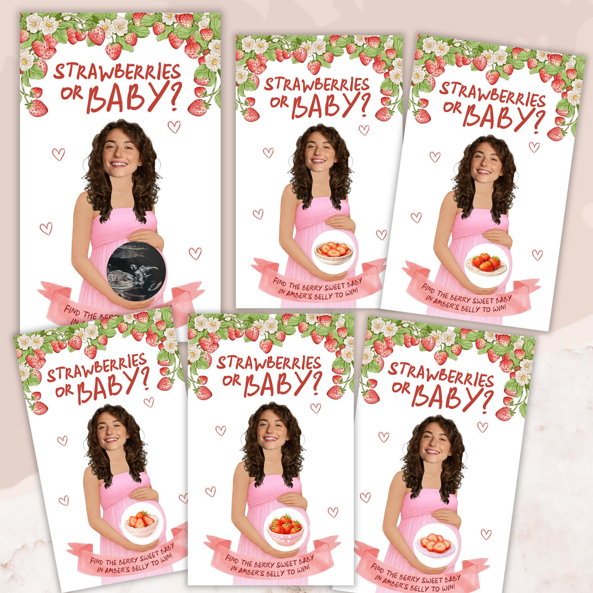 PRINTED + SHIPPED Sweet Berry Baby Shower Party Game Strawberry Themed Baby Shower Scratch Off Game Strawberries or Baby Shower Summer Idea - CÔTIER BRAND