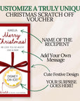 Custom Christmas Gift Voucher For Christmas Scratch Off Surprise Trip Reveal Holiday Theme Custom Christmas Ornament Voucher