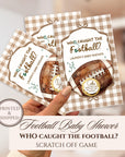 Football Baby Shower Scratch Off Game, Who Caught the Football?