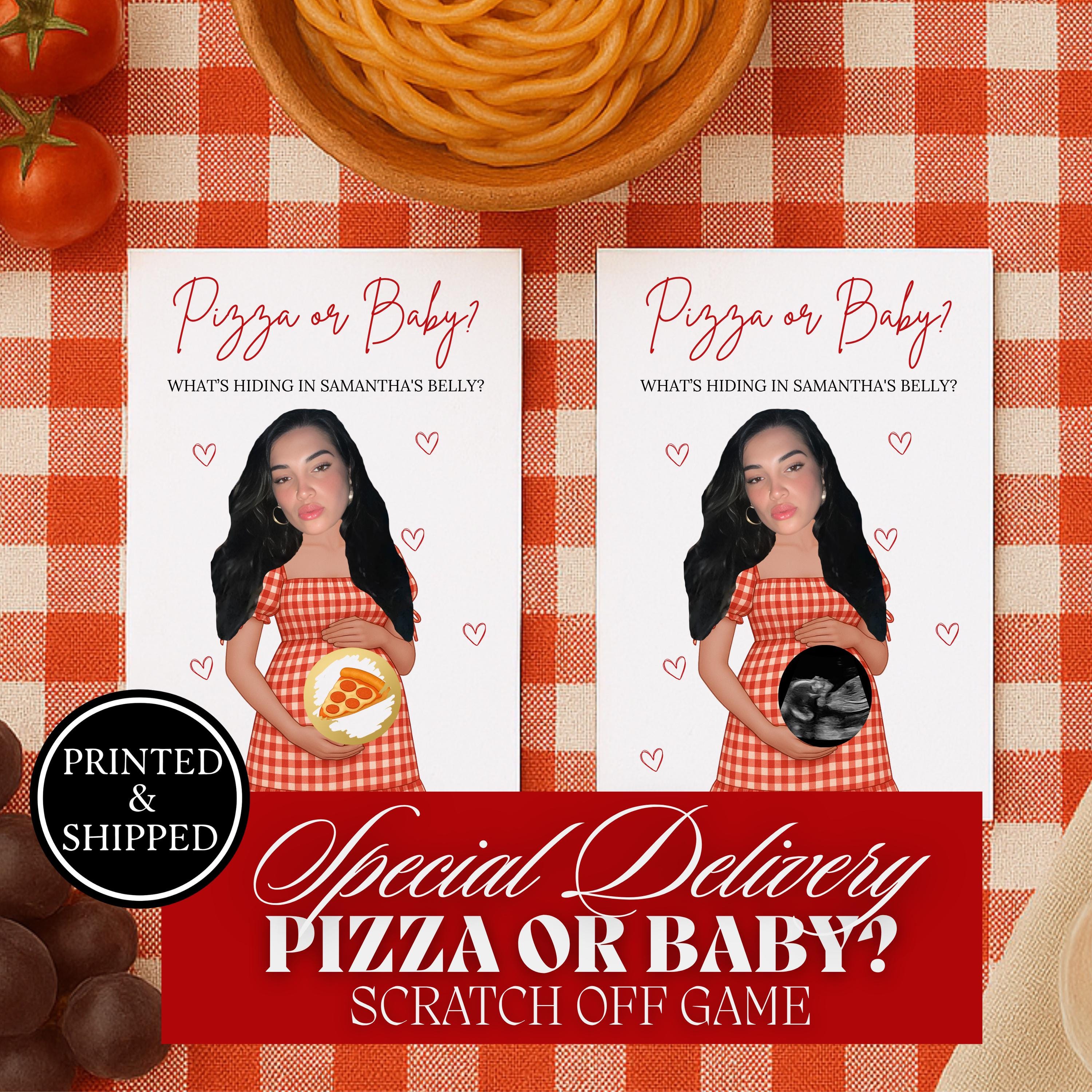 Special Delivery Baby Shower Game Pizza Baby Shower Scratch Off Game