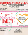 Personalized Happy Valentine's Day Gift Voucher Scratch Off Ticket Surprise Valentine Reveal Card Daughter Granddaughter For Experiences - CÔTIER BRAND